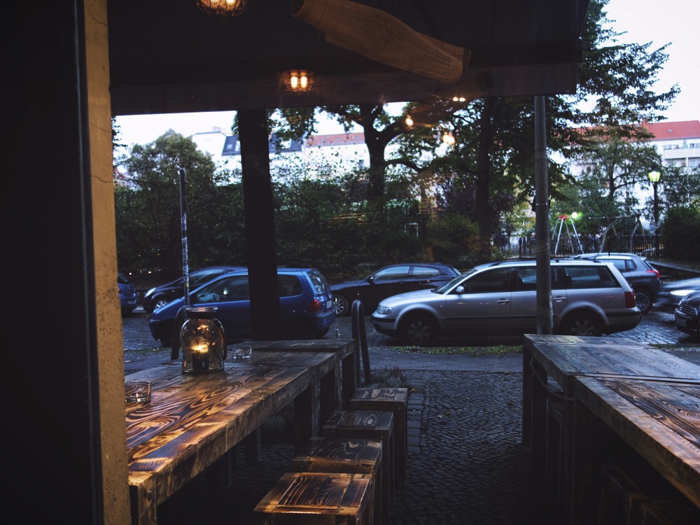 utsikt från restaurang Xigon en regnig söndag